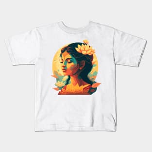 Devi sacred divine lady goddess beauty spiritual artistic art Kids T-Shirt